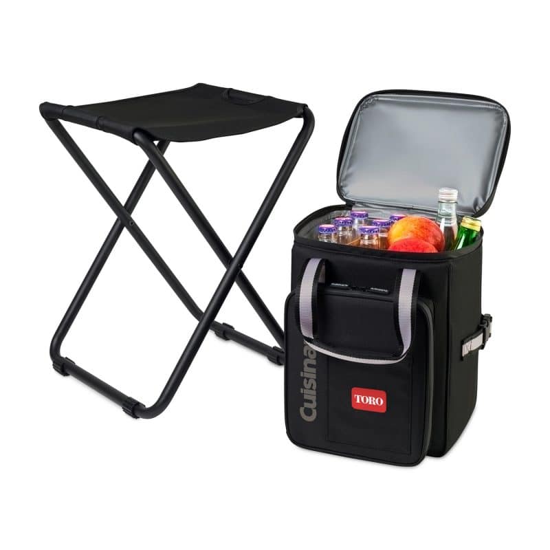Custom Cuisinart Outdoors Folding Chair Backpack Cooler - Black with Company Logo - Personalized Bulk Corporate Gift - 2