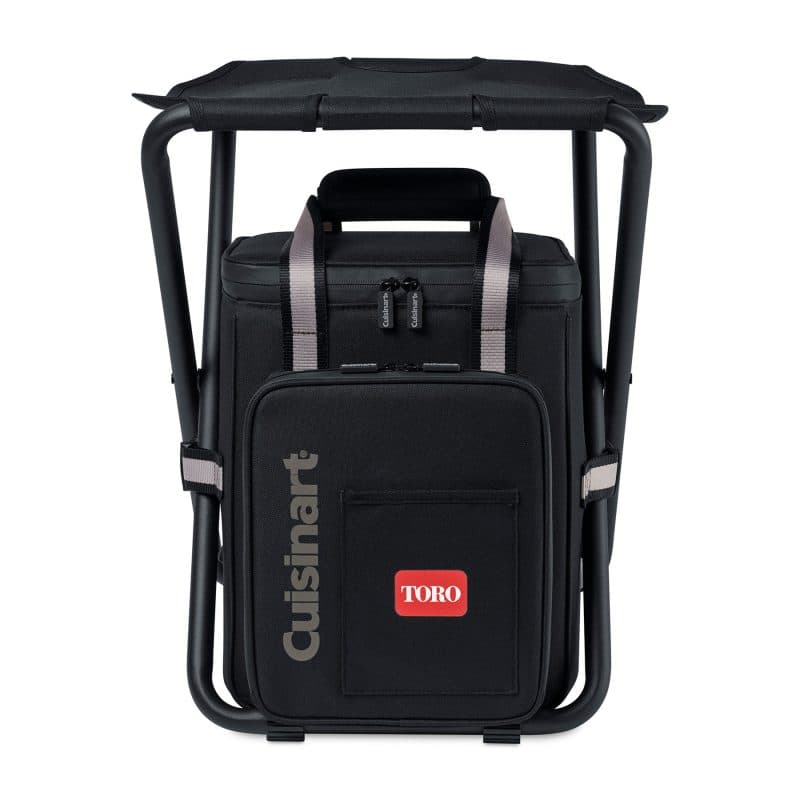 Custom Cuisinart Outdoors Folding Chair Backpack Cooler - Black with Company Logo - Personalized Bulk Corporate Gift - 3