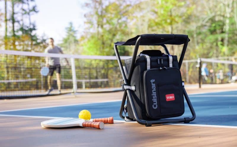 Custom Cuisinart Outdoors Folding Chair Backpack Cooler - Black with Company Logo - Personalized Bulk Corporate Gift - 6