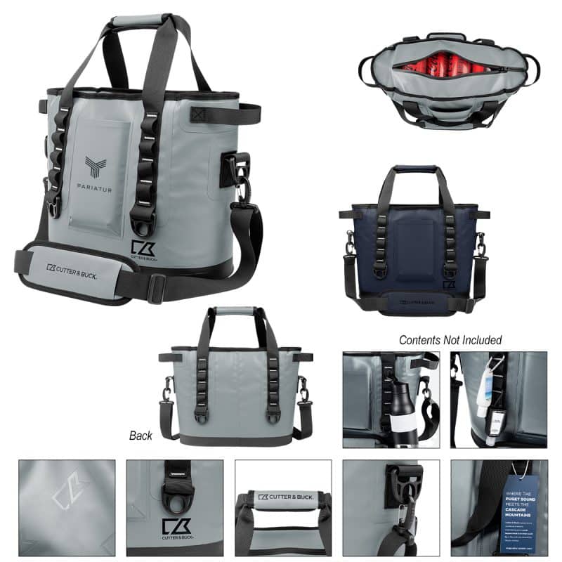 Custom Cutter & Buck® 18 Can Cooler Tote Bag with Company Logo - Personalized Bulk Corporate Gift