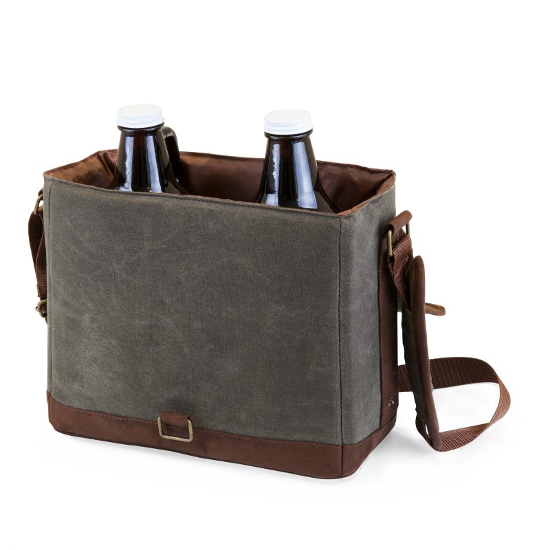 Custom Double Growler Tote with Company Logo - Personalized Bulk Corporate Gift - 6