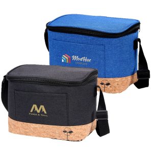 Custom EarthTrendz rPET 6 Can Cooler with Company Logo - Personalized Bulk Corporate Gift