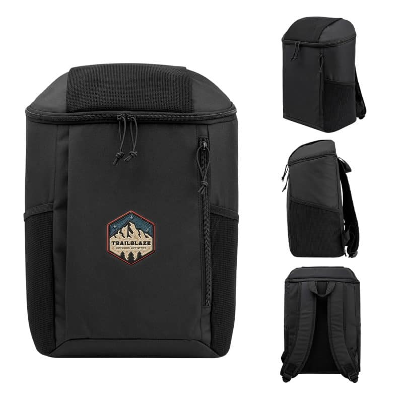 Custom Endeavor Rpet 15 Can Cooler Backpack with Company Logo - Personalized Bulk Corporate Gift - 3
