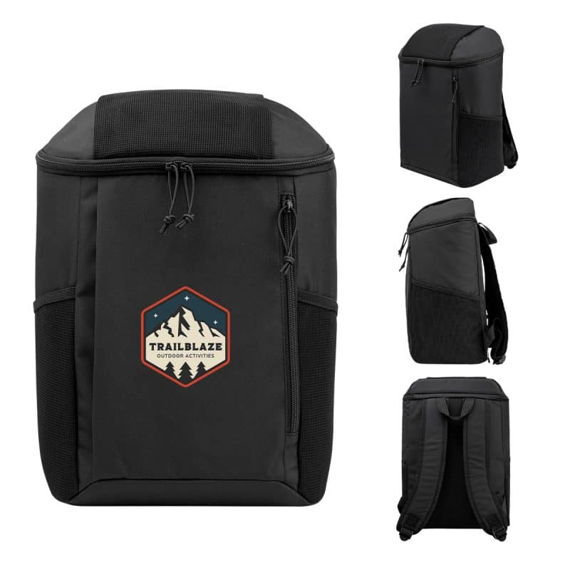 Custom Endeavor Rpet 15 Can Cooler Backpack with Company Logo - Personalized Bulk Corporate Gift - 4