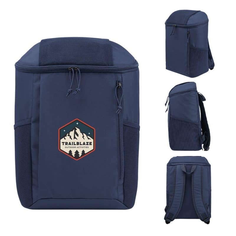 Custom Endeavor Rpet 15 Can Cooler Backpack with Company Logo - Personalized Bulk Corporate Gift - 7