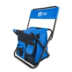 Custom Folding Chair w/24 Can Cooler Bag & Pockets with Company Logo - Personalized Bulk Corporate Gift - 2