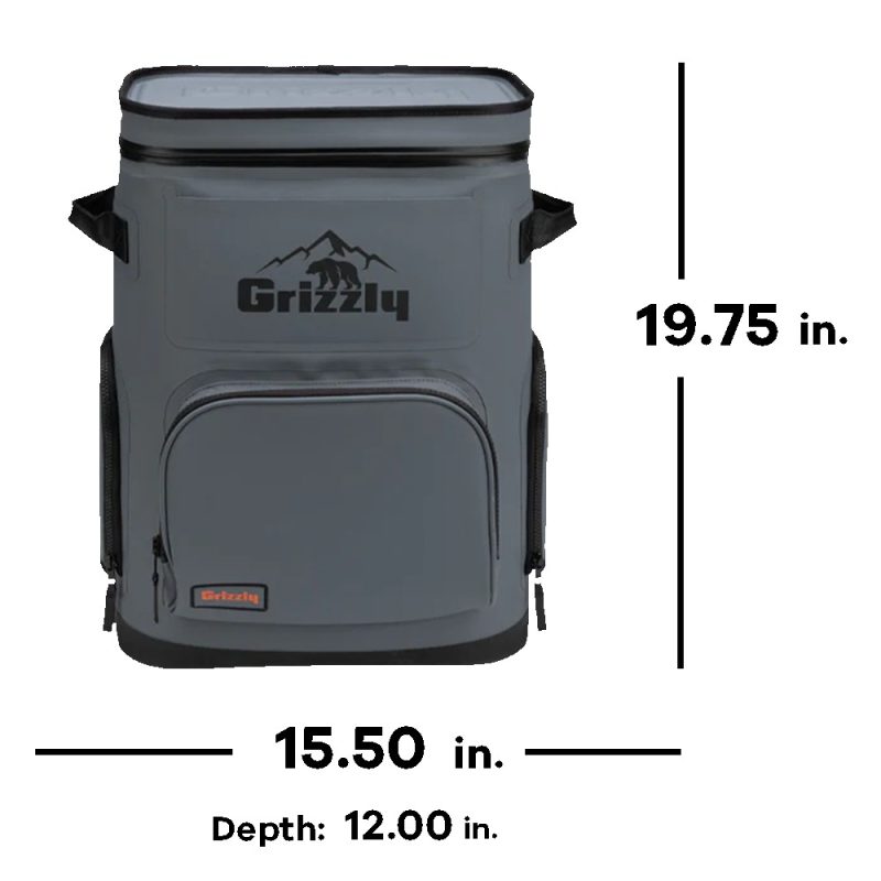 Custom Grizzly 24 Can Drifter Backpack Cooler with Company Logo - Personalized Bulk Corporate Gift - 1
