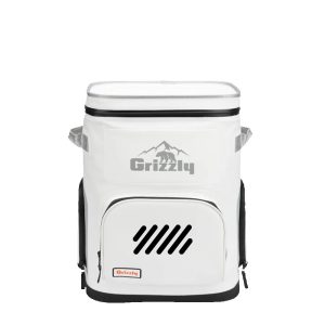 Custom Grizzly 24 Can Drifter Backpack Cooler with Company Logo - Personalized Bulk Corporate Gift