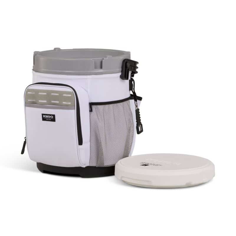 Custom Igloo 5 Gallon Bucket Cooler - White with Company Logo - Personalized Bulk Corporate Gift - 5