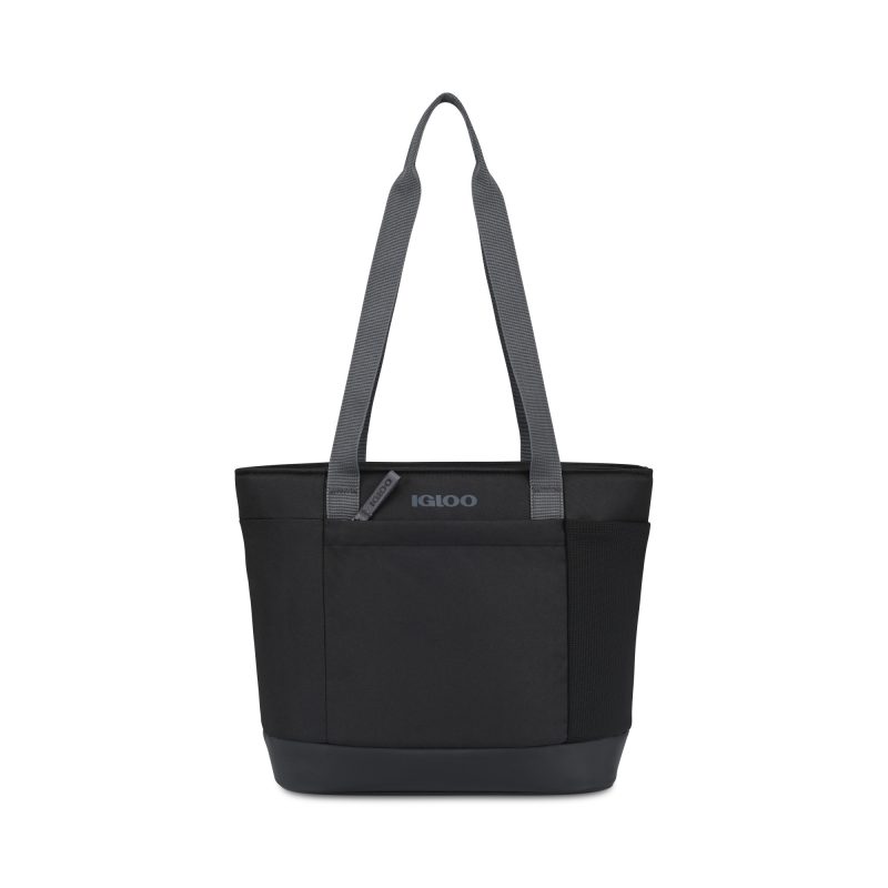 Custom Igloo Day Chiller Recycled Poly 9 Can Tote Soft Cooler - Black with Company Logo - Personalized Bulk Corporate Gift - 1