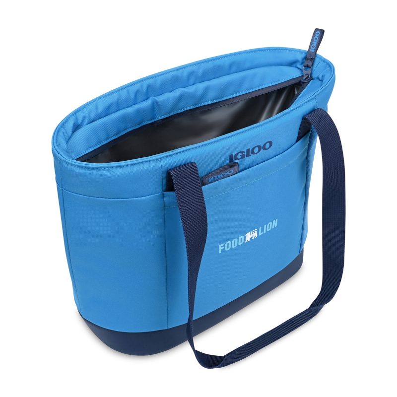 Custom Igloo Day Chiller Recycled Poly 9 Can Tote Soft Cooler - Brilliant Blue with Company Logo - Personalized Bulk Corporate Gift - 3