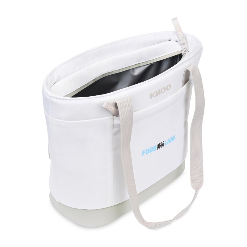 Custom Igloo Day Chiller Recycled Poly 9 Can Tote Soft Cooler - Cloud White with Company Logo - Personalized Bulk Corporate Gift - 3