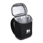 Custom Igloo Day Chiller Recycled Poly Backpack 12 Can Soft Cooler - Black with Company Logo - Personalized Bulk Corporate Gift - 2