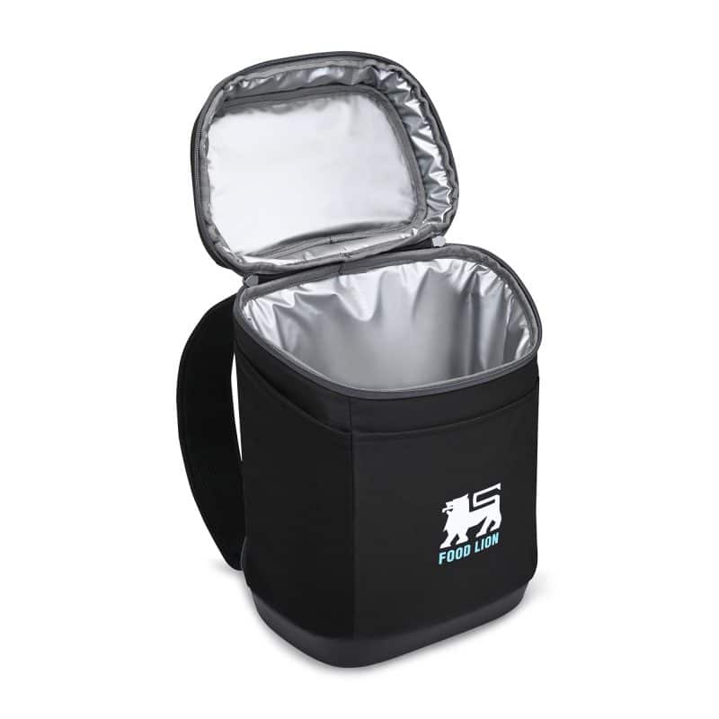 Custom Igloo Day Chiller Recycled Poly Backpack 12 Can Soft Cooler - Black with Company Logo - Personalized Bulk Corporate Gift - 2