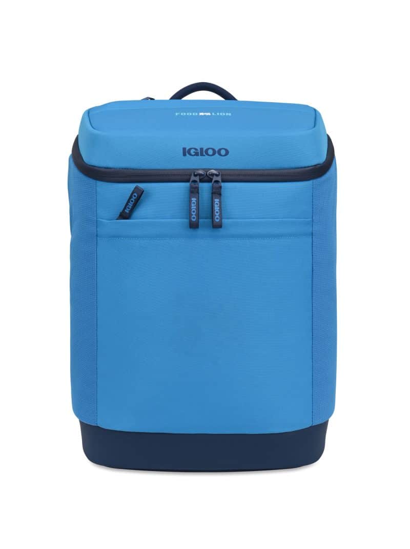 Custom Igloo Day Chiller Recycled Poly Backpack 24 Can Soft Cooler - Brilliant Blue with Company Logo - Personalized Bulk Corporate Gift - 1