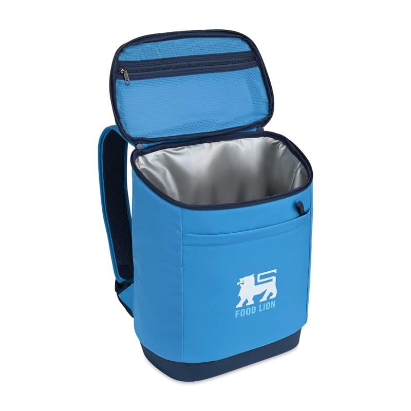 Custom Igloo Day Chiller Recycled Poly Backpack 24 Can Soft Cooler - Brilliant Blue with Company Logo - Personalized Bulk Corporate Gift - 2