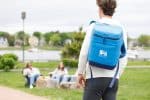 Custom Igloo Day Chiller Recycled Poly Backpack 24 Can Soft Cooler - Brilliant Blue with Company Logo - Personalized Bulk Corporate Gift - 5