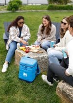 Custom Igloo Day Chiller Recycled Poly Backpack 24 Can Soft Cooler - Brilliant Blue with Company Logo - Personalized Bulk Corporate Gift - 7