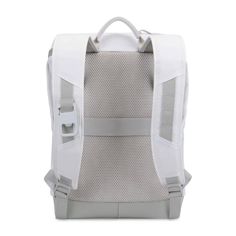 Custom Igloo Day Chiller Recycled Poly Backpack 24 Can Soft Cooler - Cloud White with Company Logo - Personalized Bulk Corporate Gift - 4