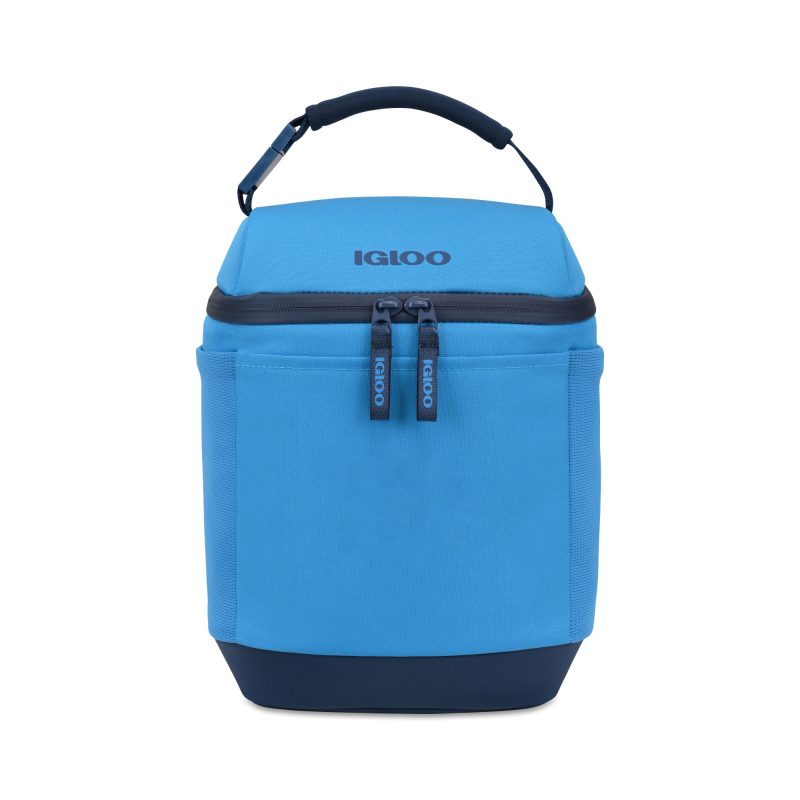 Custom Igloo Day Chiller Recycled Poly Box 8 Can Soft Cooler - Brilliant Blue with Company Logo - Personalized Bulk Corporate Gift - 1