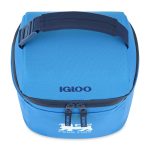 Custom Igloo Day Chiller Recycled Poly Box 8 Can Soft Cooler - Brilliant Blue with Company Logo - Personalized Bulk Corporate Gift - 3