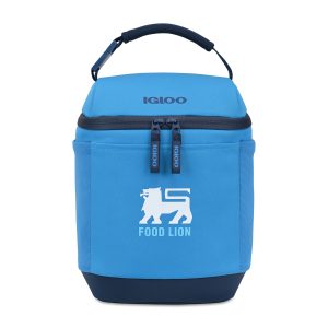 Custom Igloo Day Chiller Recycled Poly Box 8 Can Soft Cooler - Brilliant Blue with Company Logo - Personalized Bulk Corporate Gift