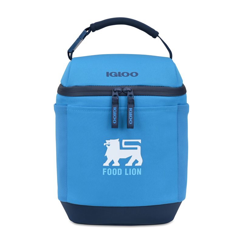 Custom Igloo Day Chiller Recycled Poly Box 8 Can Soft Cooler - Brilliant Blue with Company Logo - Personalized Bulk Corporate Gift