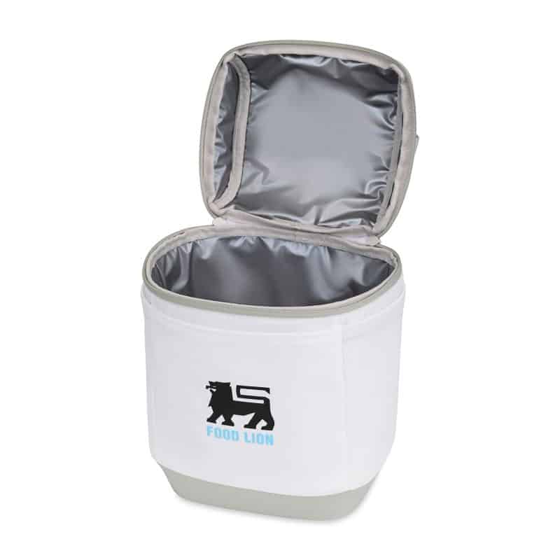 Custom Igloo Day Chiller Recycled Poly Box 8 Can Soft Cooler - Cloud White with Company Logo - Personalized Bulk Corporate Gift - 2
