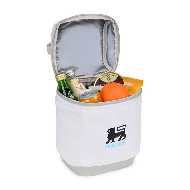 Custom Igloo Day Chiller Recycled Poly Box 8 Can Soft Cooler - Cloud White with Company Logo - Personalized Bulk Corporate Gift - 3