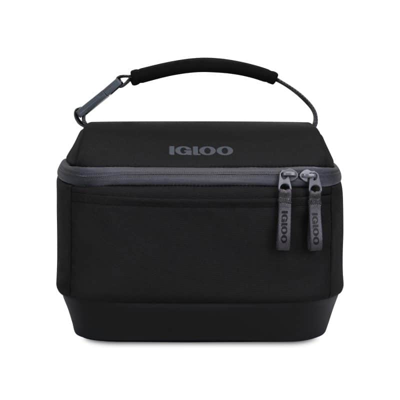 Custom Igloo Day Chiller Recycled Poly Lunch Bag Cooler - Black with Company Logo - Personalized Bulk Corporate Gift - 1