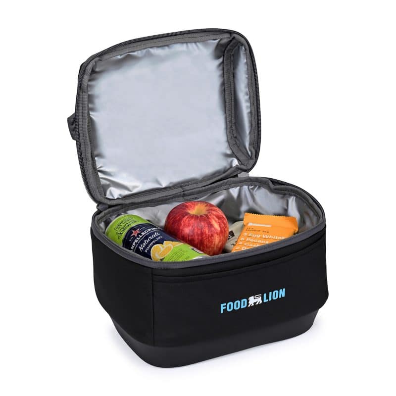 Custom Igloo Day Chiller Recycled Poly Lunch Bag Cooler - Black with Company Logo - Personalized Bulk Corporate Gift - 3