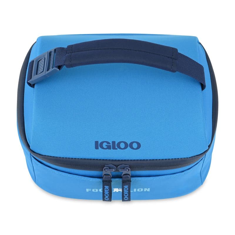 Custom Igloo Day Chiller Recycled Poly Lunch Bag Cooler - Brilliant Blue with Company Logo - Personalized Bulk Corporate Gift - 3