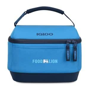 Custom Igloo Day Chiller Recycled Poly Lunch Bag Cooler - Brilliant Blue with Company Logo - Personalized Bulk Corporate Gift