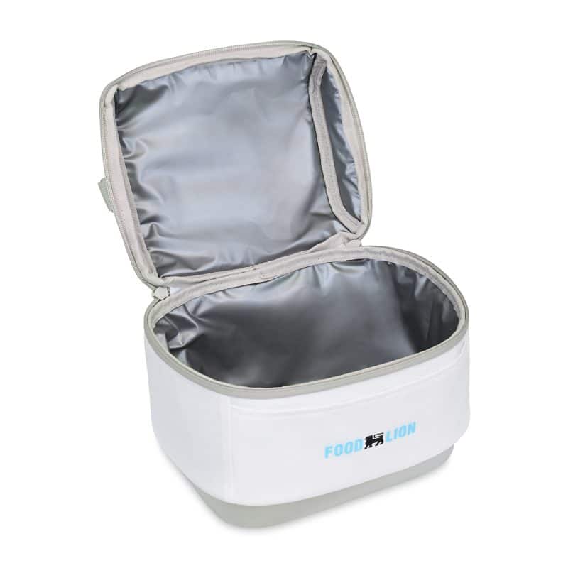 Custom Igloo Day Chiller Recycled Poly Lunch Bag Cooler - Cloud White with Company Logo - Personalized Bulk Corporate Gift - 3