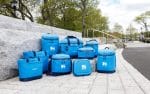 Custom Igloo Day Chiller Recycled Poly Lunch Box - Brilliant Blue with Company Logo - Personalized Bulk Corporate Gift - 4