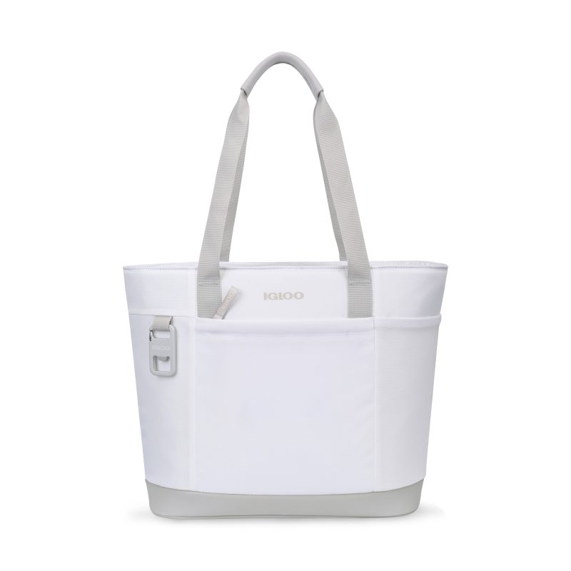 Custom Igloo Day Chiller Recycled Poly Tote 20 Can Soft Cooler - Cloud White with Company Logo - Personalized Bulk Corporate Gift - 1
