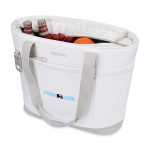Custom Igloo Day Chiller Recycled Poly Tote 20 Can Soft Cooler - Cloud White with Company Logo - Personalized Bulk Corporate Gift - 3