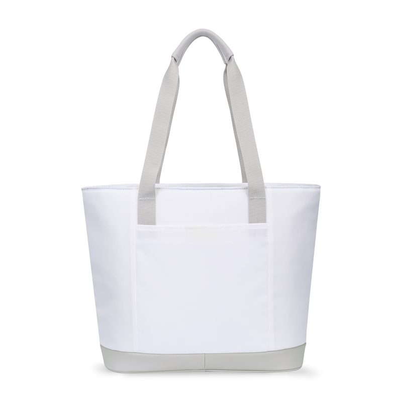 Custom Igloo Day Chiller Recycled Poly Tote 20 Can Soft Cooler - Cloud White with Company Logo - Personalized Bulk Corporate Gift - 7