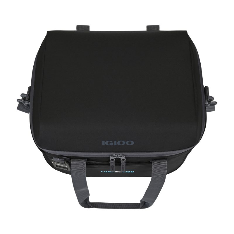 Custom Igloo Day Chiller Recycled Poly XL Box 38 Can Soft Cooler - Black with Company Logo - Personalized Bulk Corporate Gift - 3