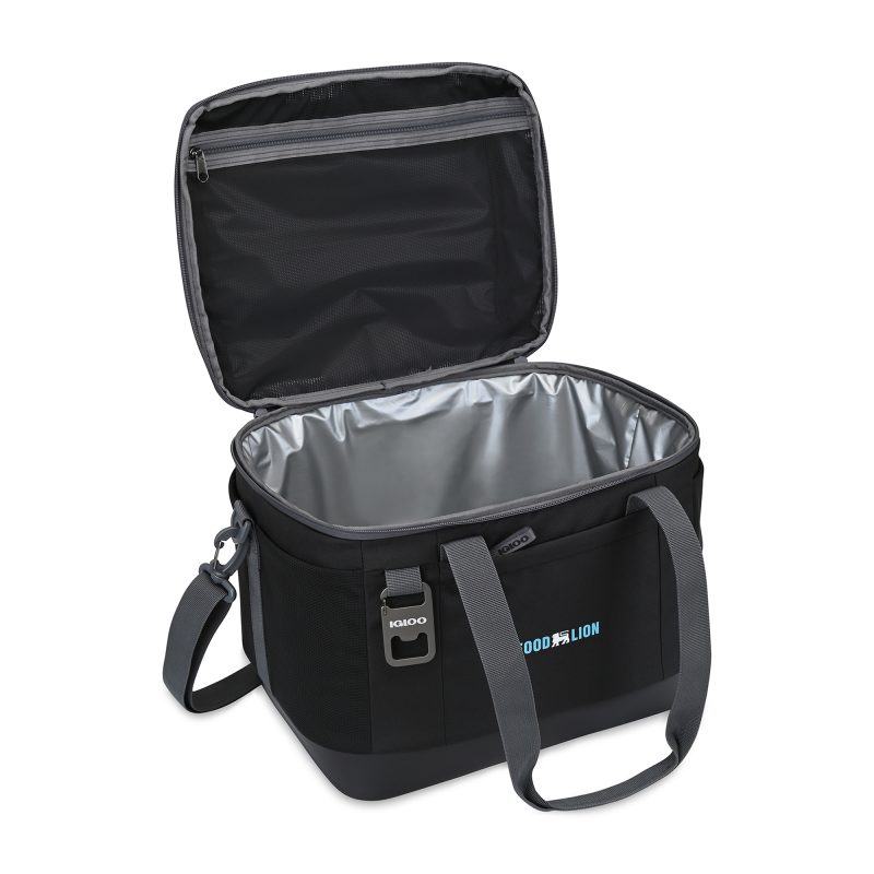 Custom Igloo Day Chiller Recycled Poly XL Box 38 Can Soft Cooler - Black with Company Logo - Personalized Bulk Corporate Gift - 4