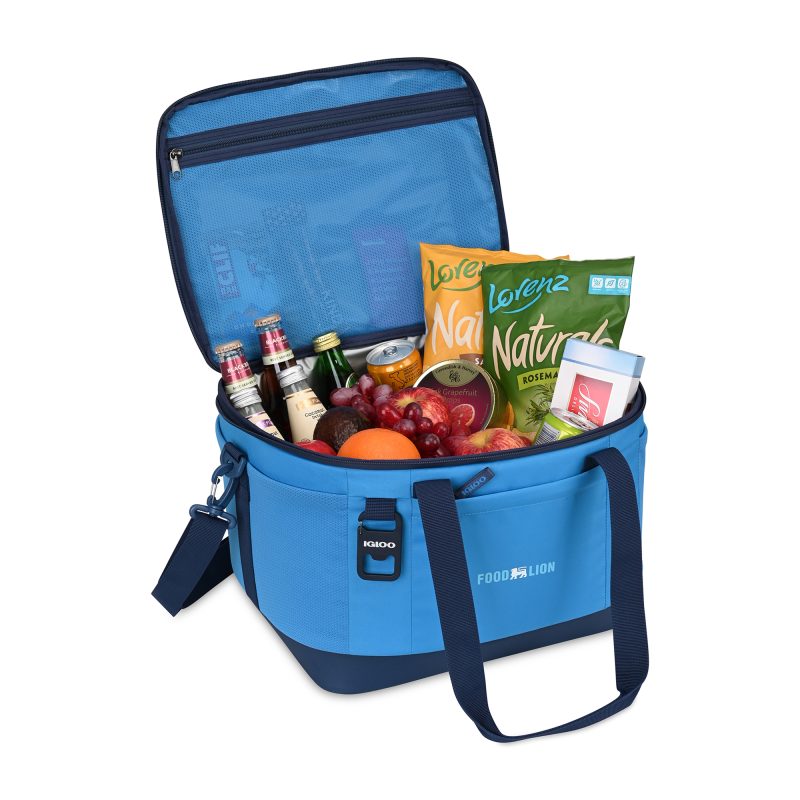 Custom Igloo Day Chiller Recycled Poly XL Box 38 Can Soft Cooler - Brilliant Blue with Company Logo - Personalized Bulk Corporate Gift - 2