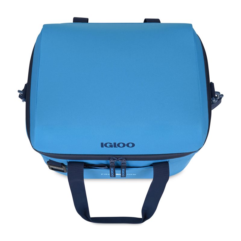 Custom Igloo Day Chiller Recycled Poly XL Box 38 Can Soft Cooler - Brilliant Blue with Company Logo - Personalized Bulk Corporate Gift - 3
