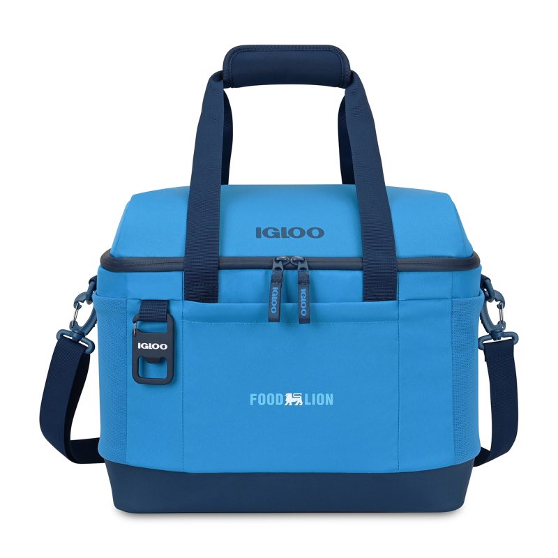 Custom Igloo Day Chiller Recycled Poly XL Box 38 Can Soft Cooler - Brilliant Blue with Company Logo - Personalized Bulk Corporate Gift