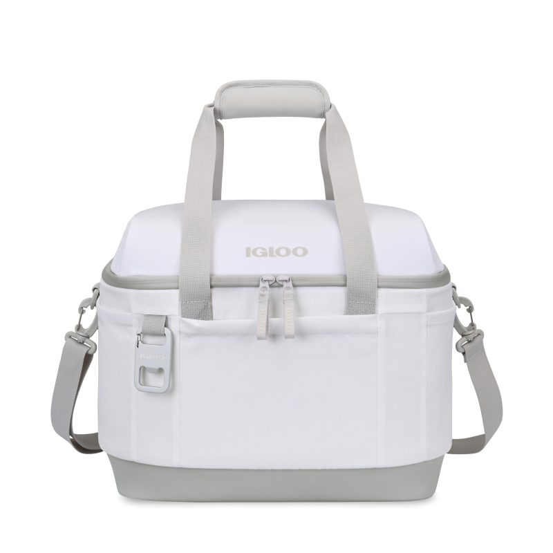 Custom Igloo Day Chiller Recycled Poly XL Box 38 Can Soft Cooler - Cloud White with Company Logo - Personalized Bulk Corporate Gift - 1