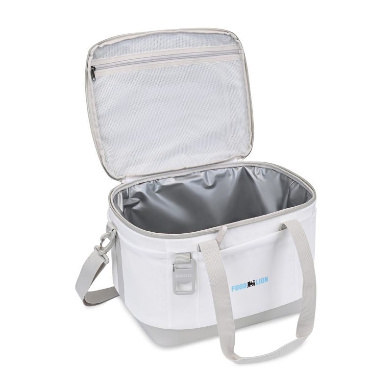 Custom Igloo Day Chiller Recycled Poly XL Box 38 Can Soft Cooler - Cloud White with Company Logo - Personalized Bulk Corporate Gift - 2
