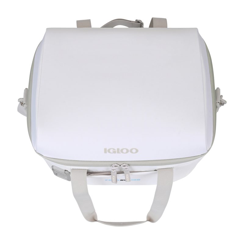 Custom Igloo Day Chiller Recycled Poly XL Box 38 Can Soft Cooler - Cloud White with Company Logo - Personalized Bulk Corporate Gift - 3