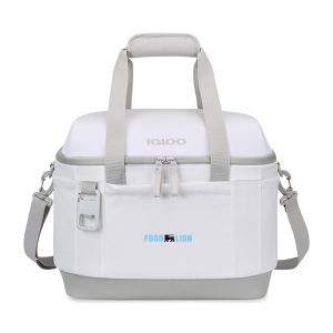 Custom Igloo Day Chiller Recycled Poly XL Box 38 Can Soft Cooler - Cloud White with Company Logo - Personalized Bulk Corporate Gift