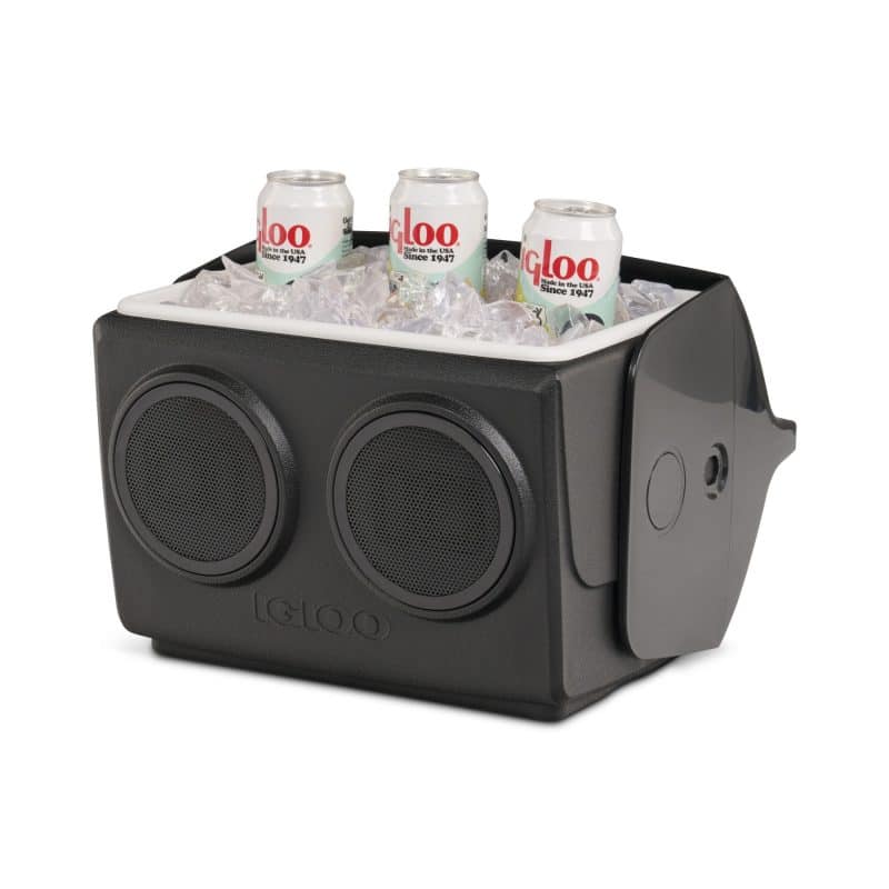 Custom Igloo Kooltunes 14 Qt Cooler - Black with Company Logo - Personalized Bulk Corporate Gift - 2