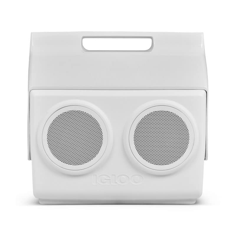 Custom Igloo Kooltunes 14 Qt Cooler - White with Company Logo - Personalized Bulk Corporate Gift - 1