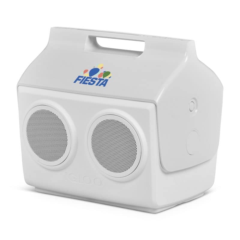 Custom Igloo Kooltunes 14 Qt Cooler - White with Company Logo - Personalized Bulk Corporate Gift - 3